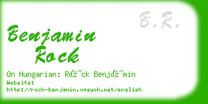 benjamin rock business card